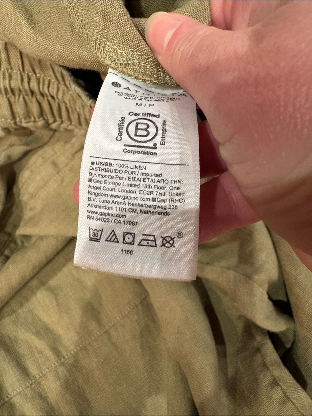 Athleta Olive Green Drawstring Chino Pants M - Picture 9 of 11